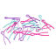 Plastic Bobbin Thread Holders At Random 68mm x 21mm, 20 PCs