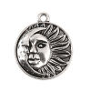 Bild von Boho Chic Charms auf Zinkbasis aus rundem Sonnen- und Mondgesicht