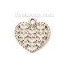 Picture of Zinc Based Alloy Cut Out Charms Heart Gold Plated 20mm( 6/8") x 20mm( 6/8"), 30 PCs