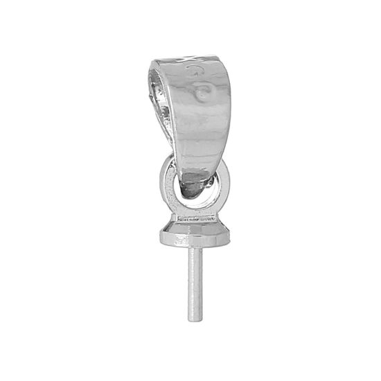 Picture of Brass Pearl Pendant Connector Bail Pin Cup Cap