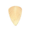 Picture of Brass Pendants Gold Plated Triangle Texture Sparkledust 47mm x 33mm, 5 PCs
