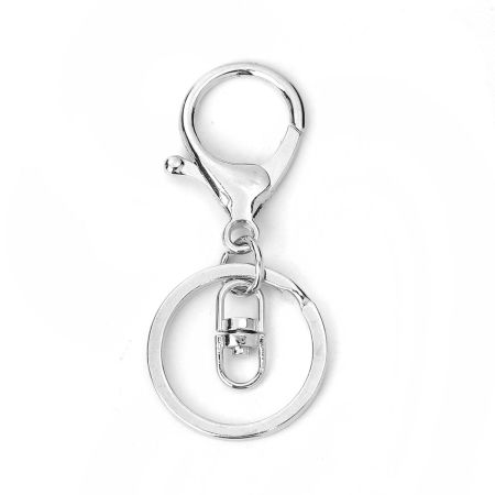Zamak Llaveros Tono de Plata 68mm x 30mm, 5 Unidades