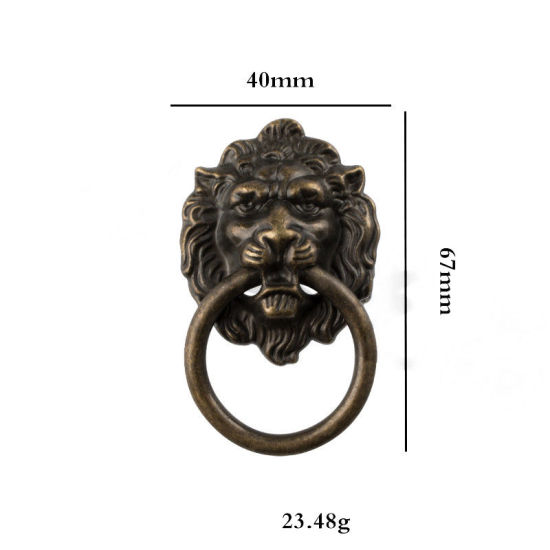 Image de Poignée pour Boîte Tiroir Porte tirage Meuble Lion Tréfilage