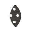 Picture of PU Leather Pendants Leaf Black & White Dot 68mm(2 5/8") x 33mm(1 2/8"), 50 PCs