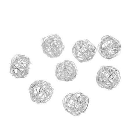 Lega di Ferro Charms Nodo d'amore Tono Argento Filigrana 11mm x 10mm , 10 Pz