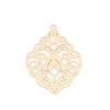 Imagen de Latón Filigrana Estampación Colgantes KC Dorado Flor 31mm x 24mm, 10 Unidades