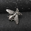 Imagen de Pin Broches Abejas Plata Antigua 27mm x 20mm, 2 Unidades