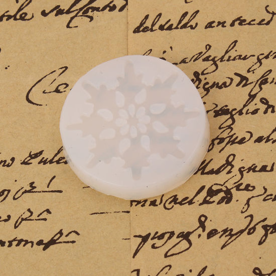 Image de Moule en Silicone Rond Floconde de Noël    