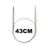 Imagen de 5mm Acero Inoxidable Circular Circular Knitting Agujas 43cm longitud, 1 Par
