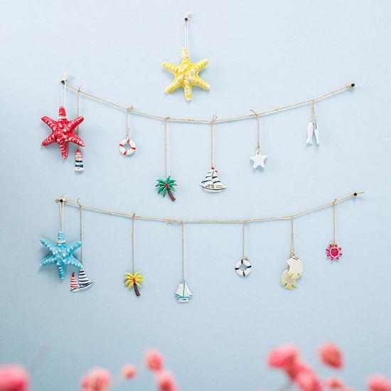 Image de Blanc - Petit poisson Style méditerranéen Accessoires de filet de pêche Ornements en résine Décoration de la maison Artisanat 2x5.5cm, 1 pièce