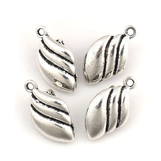 Image de Boucles d'Oreilles Dormeuse en Alliage de Zinc Feuille avec Boucle     