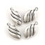 Zinc Based Alloy Lever Back Clips Earrings Findings Leaf W/ Loop 