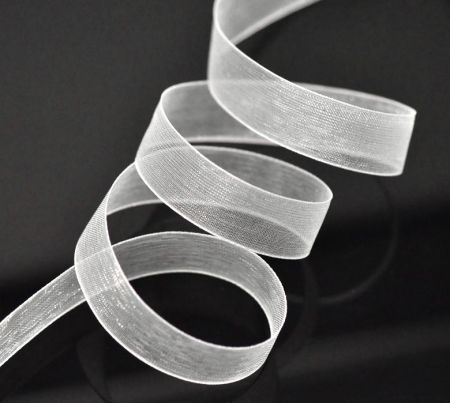 Organza Nastri & Fiocchi Bianco 12mm x 1 Rotolo