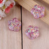 Picture of Resin AB Rainbow Color Aurora Borealis Dome Seals Cabochon Flower Mauve Shining Sequins Faceted 20mm( 6/8") x 20mm( 6/8"), 2 PCs