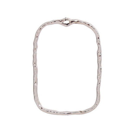 Zamak Colgantes Rectángulo Oro Claro 40mm x 28mm, 10 Unidades