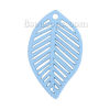 Immagine di Lega di Zinco Charms Foglia Blu Filigrana 28mm x 17mm , 10 Pz