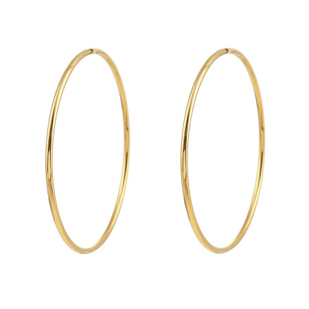 Acero Inoxidable Brazalete Chapado en Oro Ronda 18.5cm longitud, 1 Unidad