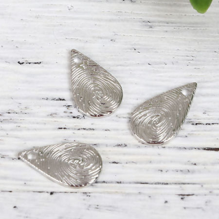 Zinc Based Alloy Fingerprint Jewelry Charms Drop 