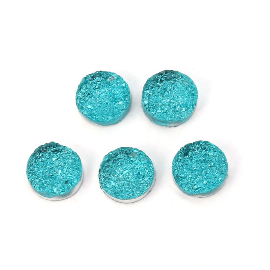 Image de Cabochon Dôme en Résine Druzy Rond    