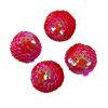 Imagen de Espuma de Paillette Sequin Cuentas Bola , Fucsia , AB Color 3.2cm Diámetro, Agujero: acerca de Sin Agujero, 5 Unidades
