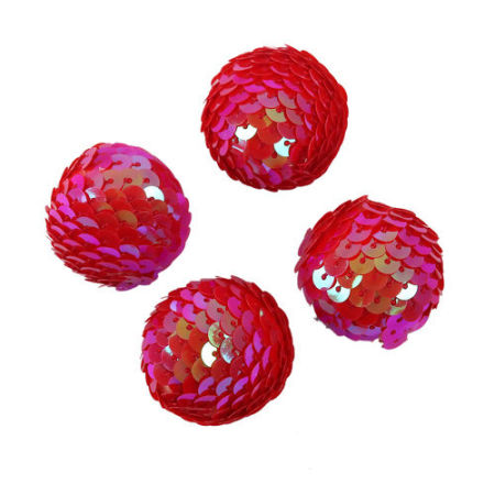 Schaum Spacer Paillette Pailletten Perlen Ball AB Regenbogen
