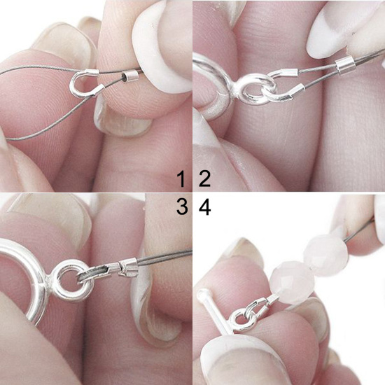 Image de Fermoirs Forme Arc en Cuivre (Sans Plomb & Nickel) Arc Multicolore 200 Pcs