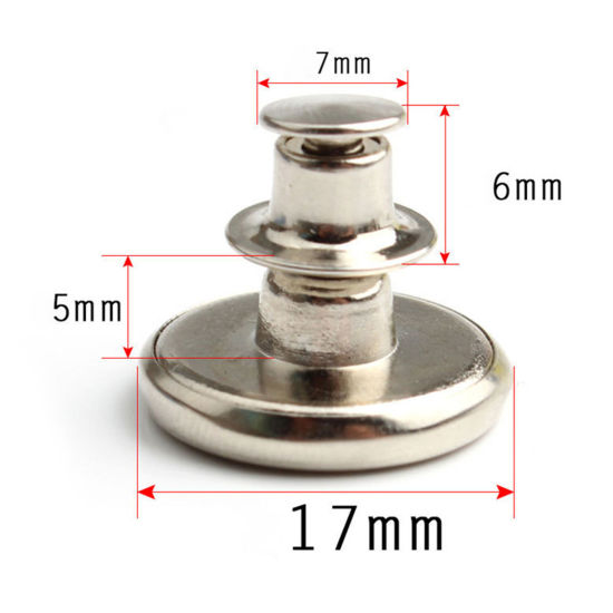 Picture of Metal Detachable Instant Snap Tack Fastener Jeans Buttons Pant Waistband Extender 