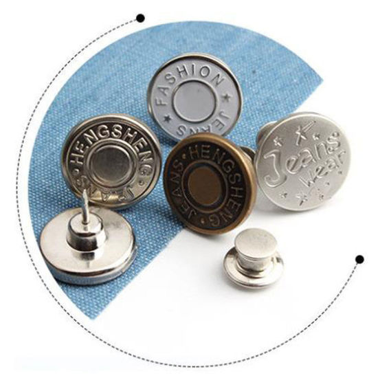Picture of Metal Detachable Instant Snap Tack Fastener Jeans Buttons Pant Waistband Extender 