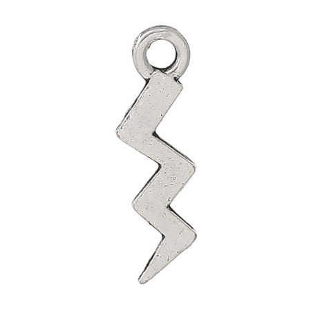 Pendentifs en Alliage de Zinc(Sans plomb ni nickel) Forme Foudre