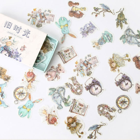 DIY デコスクラップブックシール  目覚まし時計 人形  の画像