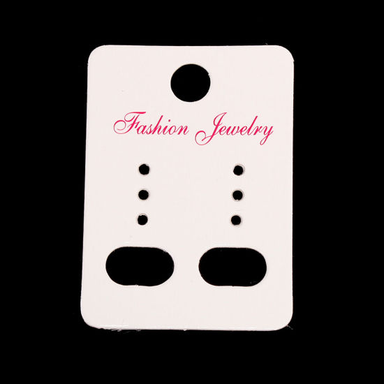 Picture of Paper Jewelry Earrings Ear Studs Display Cards Rectangle
