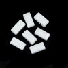 Imagen de Zamak Esmalte Cuentas Dos Agujeros Rectángulo Blanco Aprox 12mm x 6mm, Agujero: Aprox 1.6mm, 10 Unidades