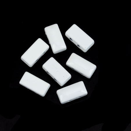 Zinc Based Alloy Enamel Spacer Beads Two Holes Rectangle 