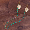 Imagen de Cobre Earlace Chapado en Oro Verde Hoja Facetas 39.5cm, Post/ Wire Size: (21 gauge), 1 Par