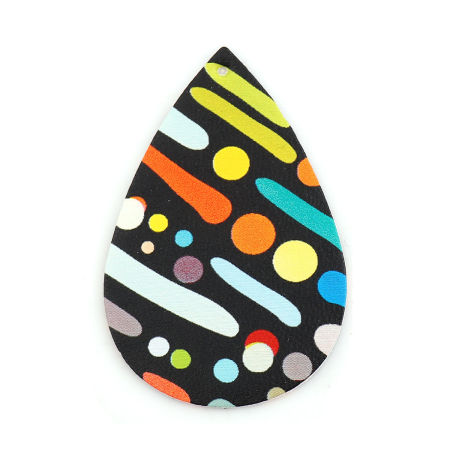 Pendentifs en PU Goutte d'Eau Motifs ligne Au Hasard     
