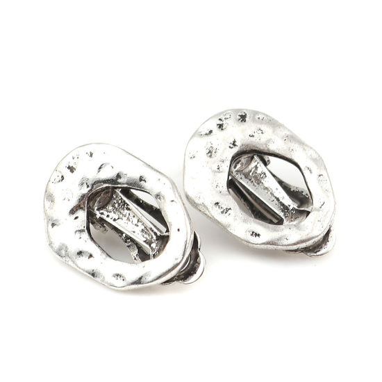 Image de Boucles d'oreilles à Clip en Alliage de Zinc Ovale     