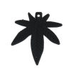 Immagine di Lega di Zinco Charms Foglia d'Acero Nero 25mm x 22mm , 10 Pz