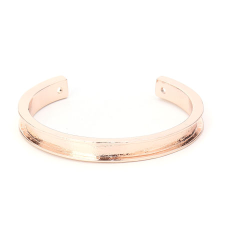 Zinc Based Alloy Channel Open Cuff Bangles Bracelets Base For DIY Jewelry Making Cabochon Settings