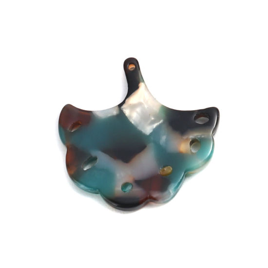 樹脂 シャンデリアコネクターパーツ イチョウ葉 多色 24mm x 24mm、 10 個 の画像