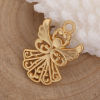 Imagen de Zamak Colgantes Charms Ángel Oro Mate Hueco 20mm x 14mm, 5 Unidades
