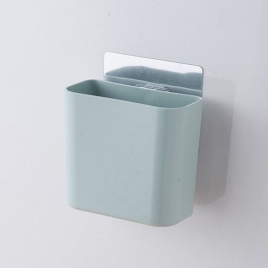 Image de Sac Panier Boîte de Rangement Stockage en Polypropylène Vert Peut-être Accroché 11.5cm x 10.5cm, 1 Pièce