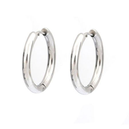 Boucles d'Oreilles Créole Anneau en  Acier Inoydable Rond    