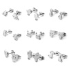 Picture of Stainless Steel Ear Post Stud Earrings Cat Animal