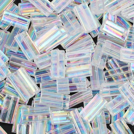 (Japon Importation) Perles de Rocaille Obues en Rectangle Lustré     