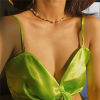 Picture of Boho Chic Bohemia Beaded Necklace Multicolor Daisy Flower 29cm(11 3/8") long, 1 Piece