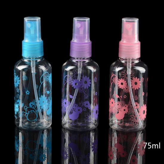 Image de 75ml Bouteille cosmétique d'emballage de voyage Contenants rechargeables vides à motif coloré