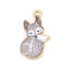 Zinc Based Alloy Charms Fox Animal