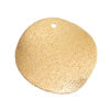 Picture of Brass Charms Gold Plated Round Disc Frosted 25mm Dia., 10 PCs