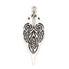 Imagen de Zamak Nudo Celta Colgantes Plata Antigua Pluma Hueco 47mm x 17mm, 10 Unidades