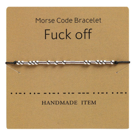 Morsecode Charm Perlen Armbänder Valentines Friendship Bracelets String Verstellbares Geschenk für Frauen Männer Schmuck